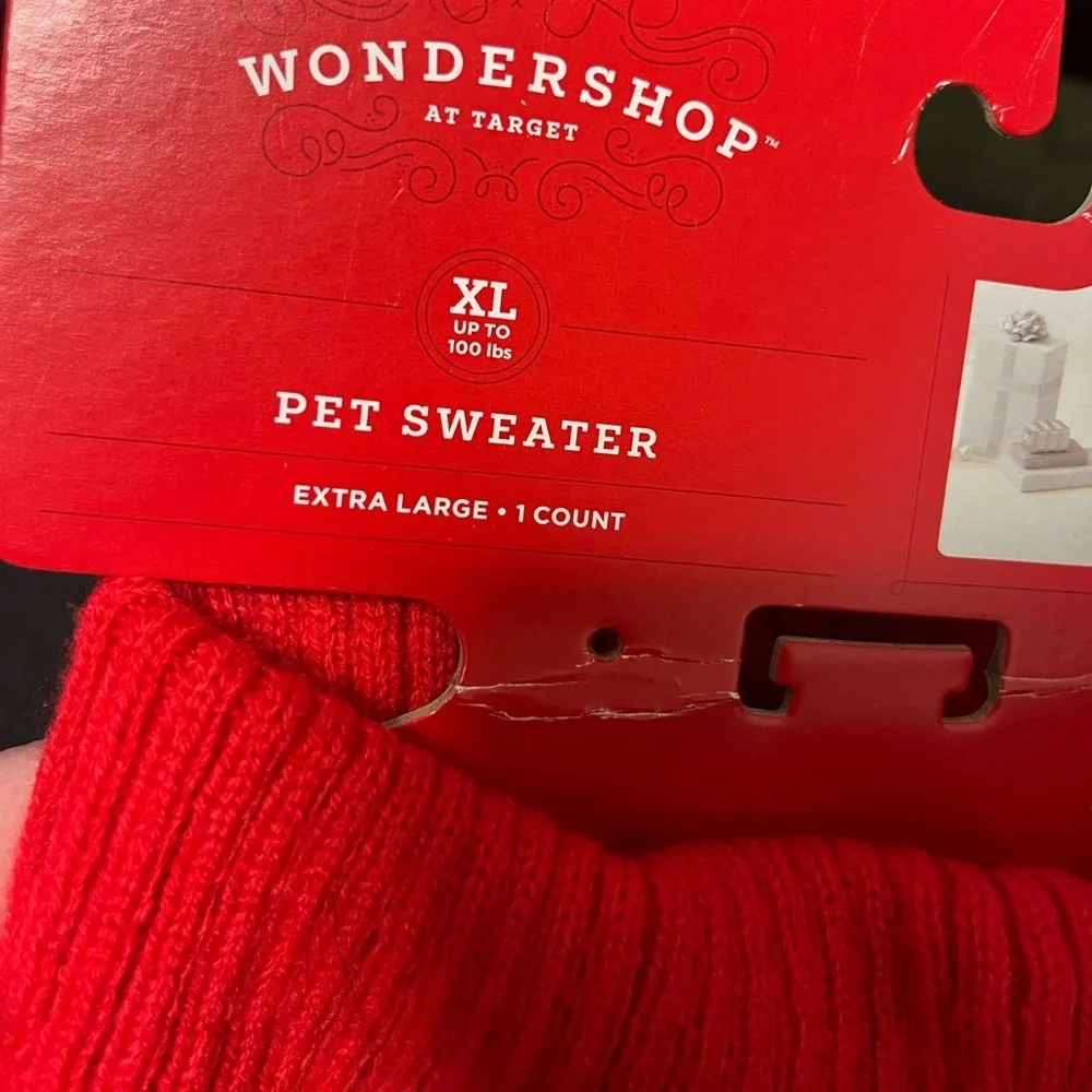 Red Dog Pet Extra large Chunky Knit Sweater